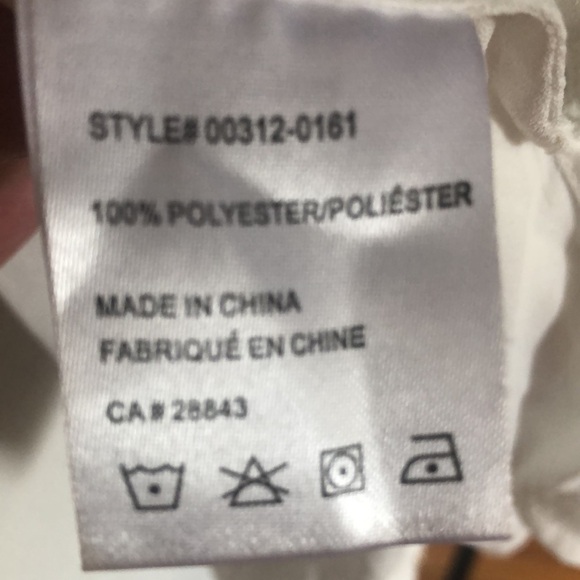 Ladies Eclipse White Long Sleeve Button Down Blouse - Size XS - Picture 6 of 6